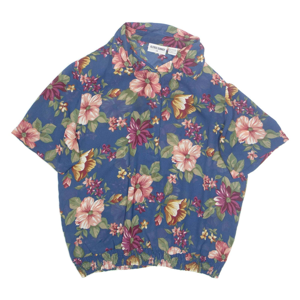 ALFRED DUNNER Womens Printed Top Beige Collared Floral M