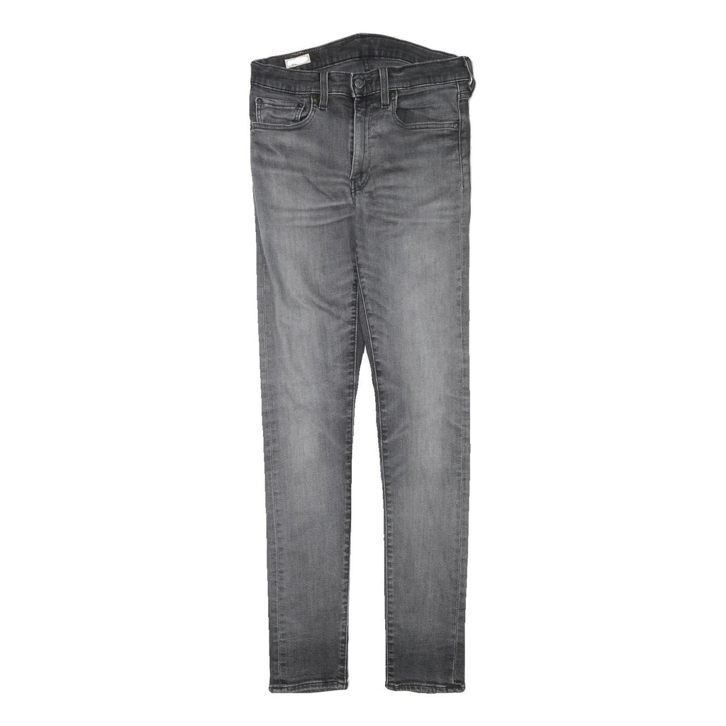 LEVI'S Mens Slim Grey Denim Skinny Jeans W28 L32 Cotton Blend Zip Casual Wear