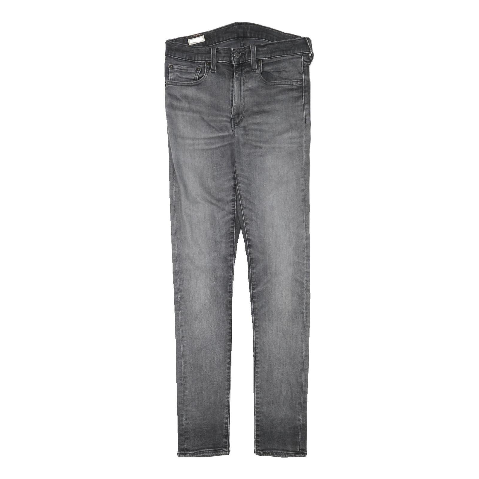 LEVI'S Mens Slim Grey Denim Skinny Jeans W28 L32 Cotton Blend Zip Casual Wear