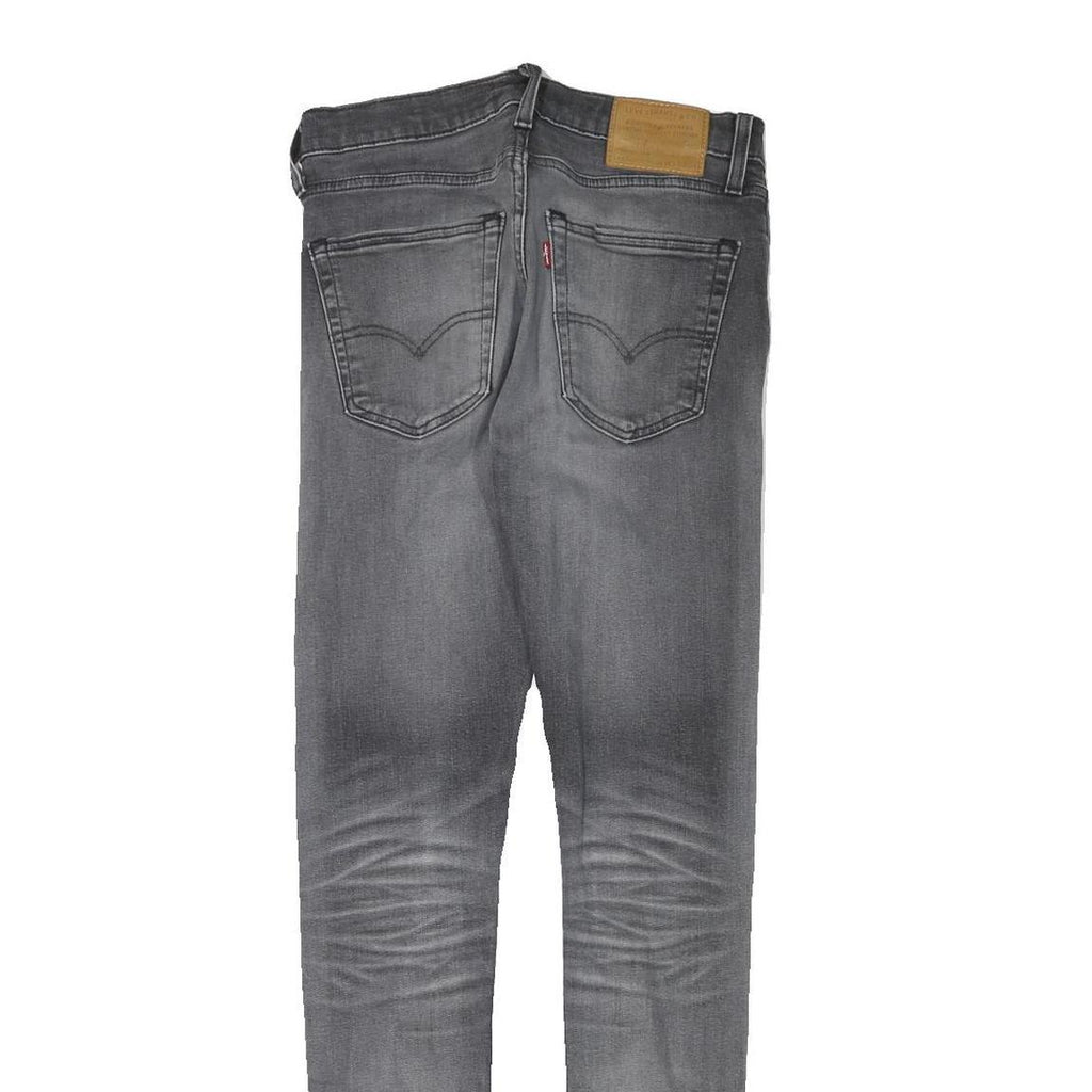 LEVI'S Mens Slim Grey Denim Skinny Jeans W28 L32 Cotton Blend Zip Casual Wear