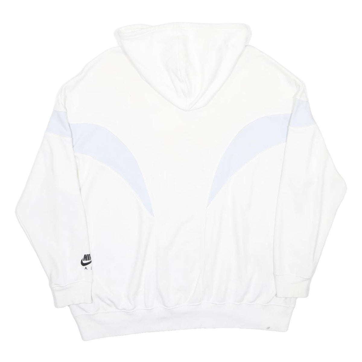 NIKE Mens White Air Pullover Hoodie L Cotton Blend Sportswear Sweatshirt