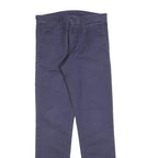 CARHARTT Mens Cotton Blend Navy Slim Trousers W27 L30 Casual Zip Fastening