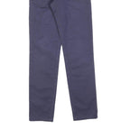 CARHARTT Mens Cotton Blend Navy Slim Trousers W27 L30 Casual Zip Fastening