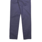 CARHARTT Mens Cotton Blend Navy Slim Trousers W27 L30 Casual Zip Fastening