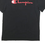 CHAMPION Mens Black Red Logo Modern T-Shirt M Short Sleeve Crew Neck
