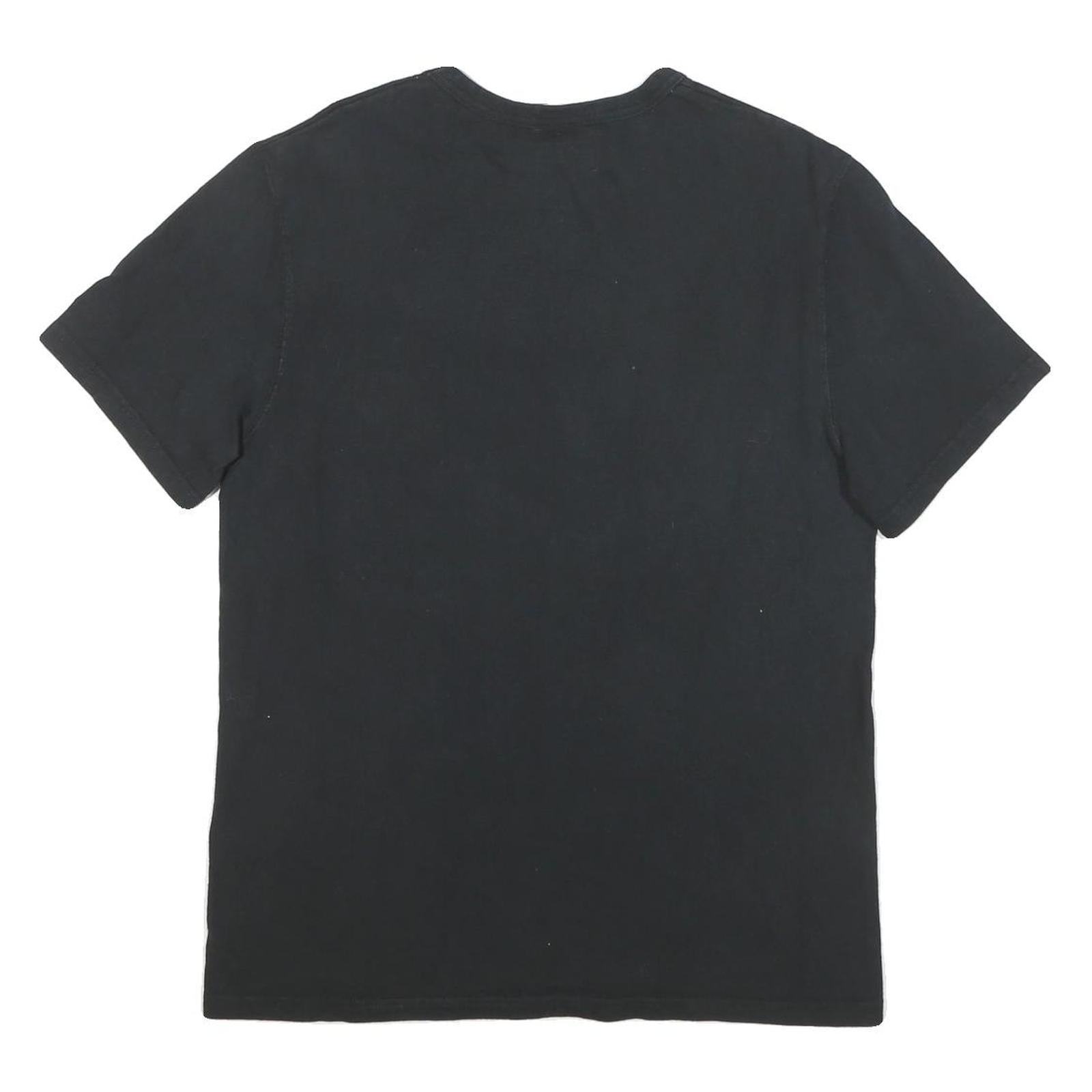 CHAMPION Mens Black Red Logo Modern T-Shirt M Short Sleeve Crew Neck