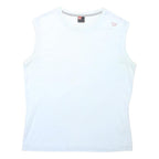 DIESEL Mens White Sleeveless Crew Neck Cotton Blend T-Shirt M Sleeveless Plain