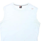 DIESEL Mens White Sleeveless Crew Neck Cotton Blend T-Shirt M Sleeveless Plain