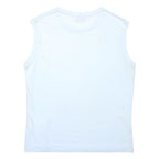 DIESEL Mens White Sleeveless Crew Neck Cotton Blend T-Shirt M Sleeveless Plain