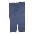 DICKIES Mens Cotton Blend Navy Regular Fit Straight Leg Trousers W44 L30