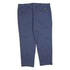 DICKIES Mens Cotton Blend Navy Regular Fit Straight Leg Trousers W44 L30