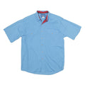 WRANGLER Mens Blue Short Sleeve Shirt M Cotton Casual Summer Button Front