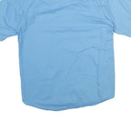 WRANGLER Mens Blue Short Sleeve Shirt M Cotton Casual Summer Button Front