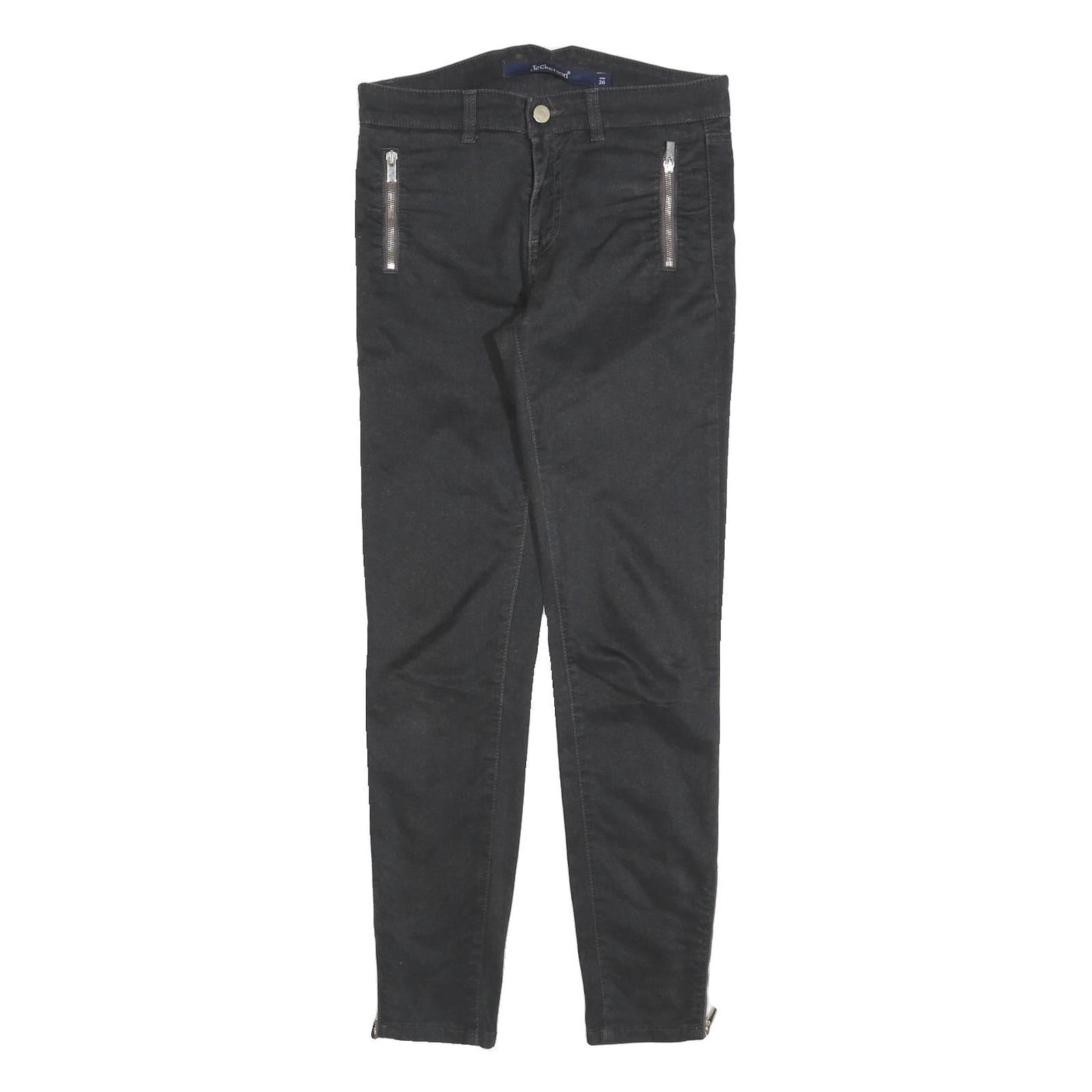 JECKERSON Womens Black Slim Skinny Denim Woven Cotton Blend Jeans W26 L28