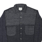 TACHTING CLUB Mens Navy Blue Cotton Blend Button Jacket M Woven Patchwork
