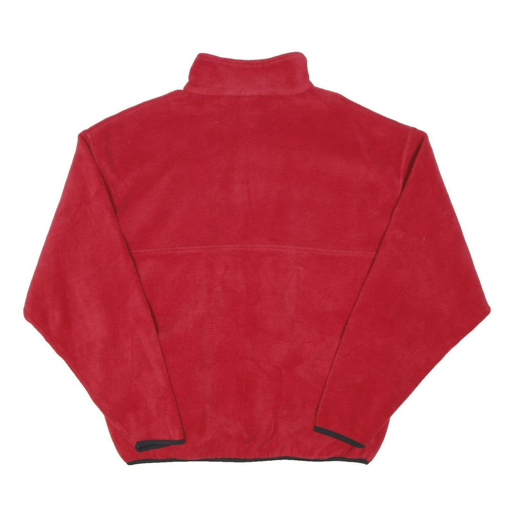HARD ROCK CAFE Mens Red Black Half Zip Jacket L Polyester Blend Plain