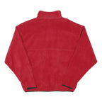 HARD ROCK CAFE Mens Red Black Half Zip Jacket L Polyester Blend Plain