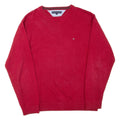 TOMMY HILFIGER Mens Jumper Red Tight Knit XL