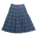 PENDLETON Womens Pleated Skirt Blue Midi Check XXS