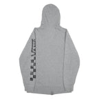 VANS Mens Grey Zip Up Hoodie M Cotton Blend Casual Streetwear Sweatshirt