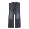 SILVER JEANS Mens Blue Regular Straight Denim Dark W34 L32 Zip Cotton Blend