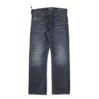 SILVER JEANS Mens Blue Regular Straight Denim Dark W34 L32 Zip Cotton Blend