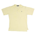 POLO RALPH LAUREN Mens Yellow Short Sleeve Plain M Cotton Polo Shirt Classic Fit