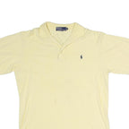 POLO RALPH LAUREN Mens Yellow Short Sleeve Plain M Cotton Polo Shirt Classic Fit