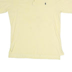 POLO RALPH LAUREN Mens Yellow Short Sleeve Plain M Cotton Polo Shirt Classic Fit