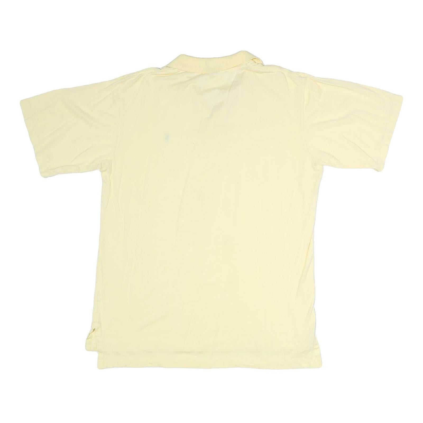 POLO RALPH LAUREN Mens Yellow Short Sleeve Plain M Cotton Polo Shirt Classic Fit