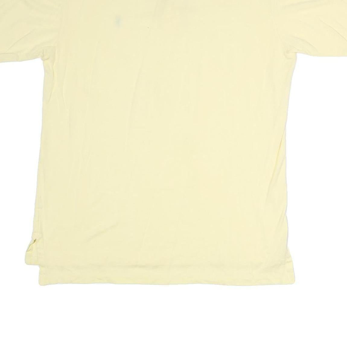 POLO RALPH LAUREN Mens Yellow Short Sleeve Plain M Cotton Polo Shirt Classic Fit