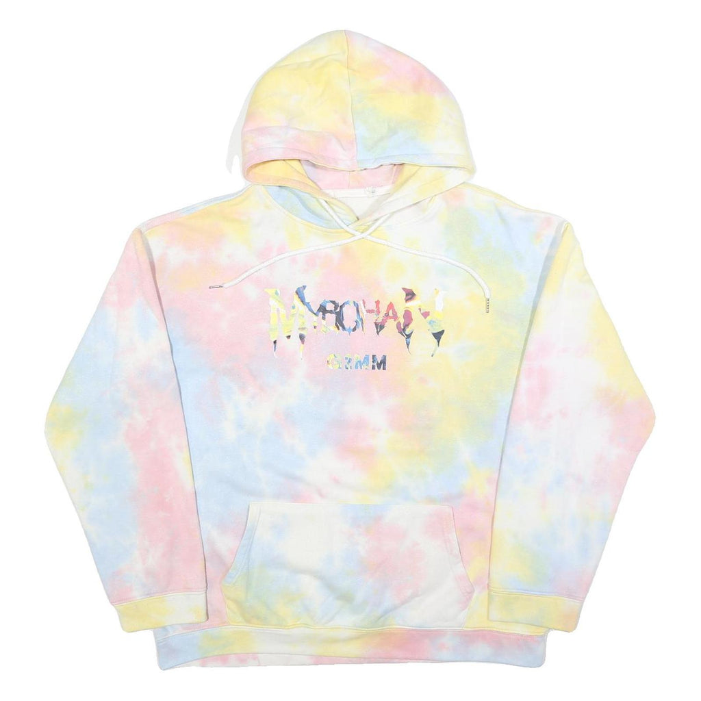 Womens Multicolour Tie Dye Printed Hoodie XL Casual Cotton Blend Sweater