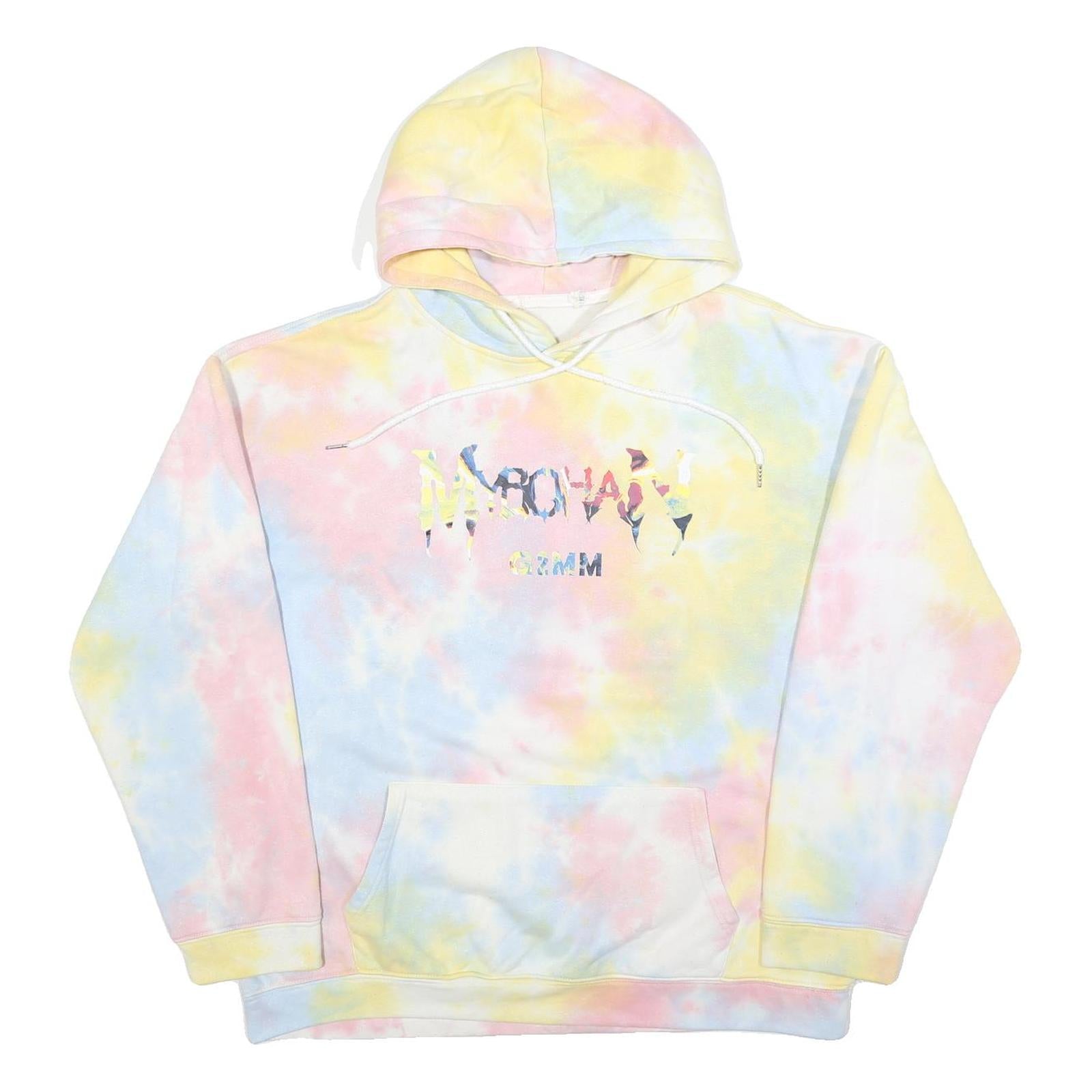 Womens Multicolour Tie Dye Printed Hoodie XL Casual Cotton Blend Sweater