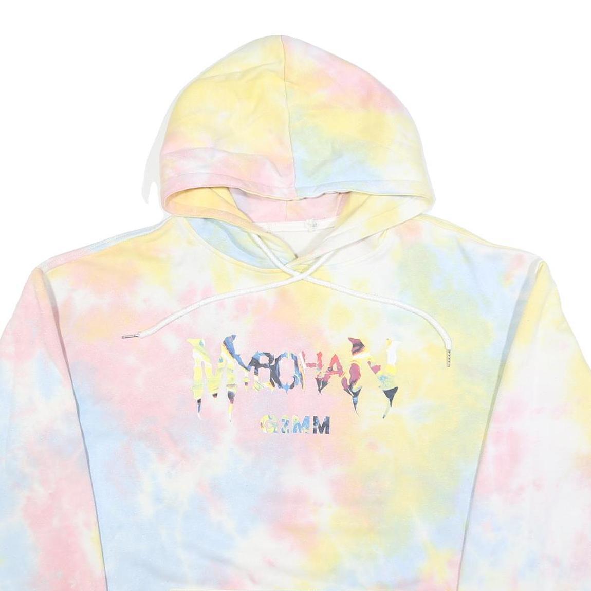 Womens Multicolour Tie Dye Printed Hoodie XL Casual Cotton Blend Sweater