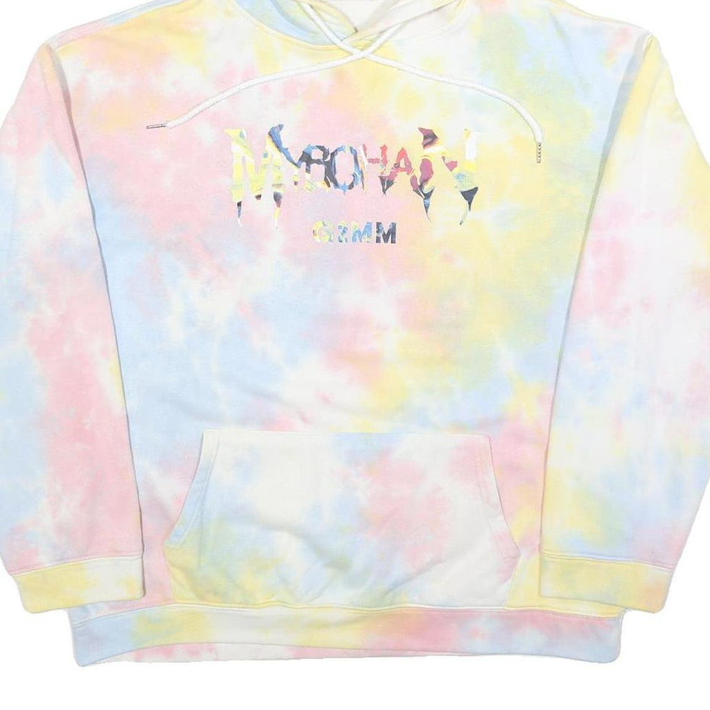 Womens Multicolour Tie Dye Printed Hoodie XL Casual Cotton Blend Sweater