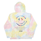 Womens Multicolour Tie Dye Printed Hoodie XL Casual Cotton Blend Sweater