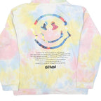 Womens Multicolour Tie Dye Printed Hoodie XL Casual Cotton Blend Sweater