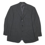YVES SAINT LAURENT Mens Grey Wool Blazer XL Woven Button Classic Tailored Jacket