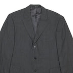 YVES SAINT LAURENT Mens Grey Wool Blazer XL Woven Button Classic Tailored Jacket