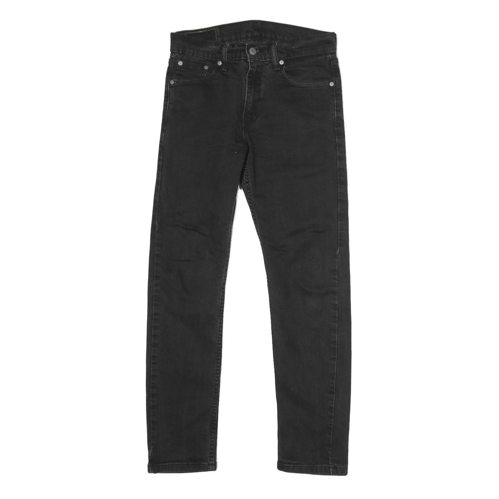 LEVI'S 501 Mens Slim Black Denim Jeans W30 L32 Classic Cotton Zip