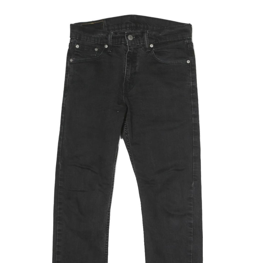 LEVI'S 501 Mens Slim Black Denim Jeans W30 L32 Classic Cotton Zip