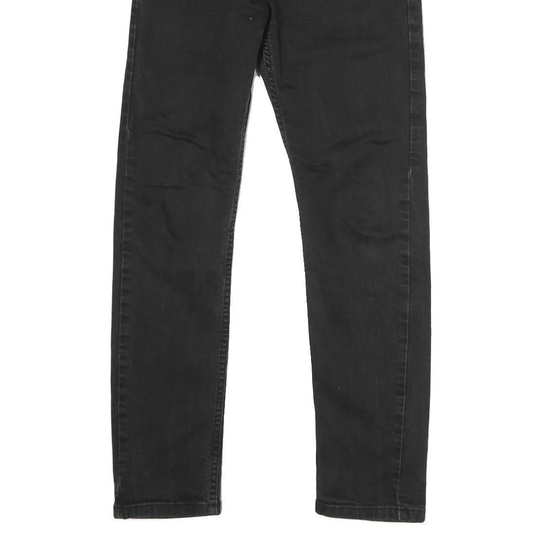 LEVI'S 501 Mens Slim Black Denim Jeans W30 L32 Classic Cotton Zip