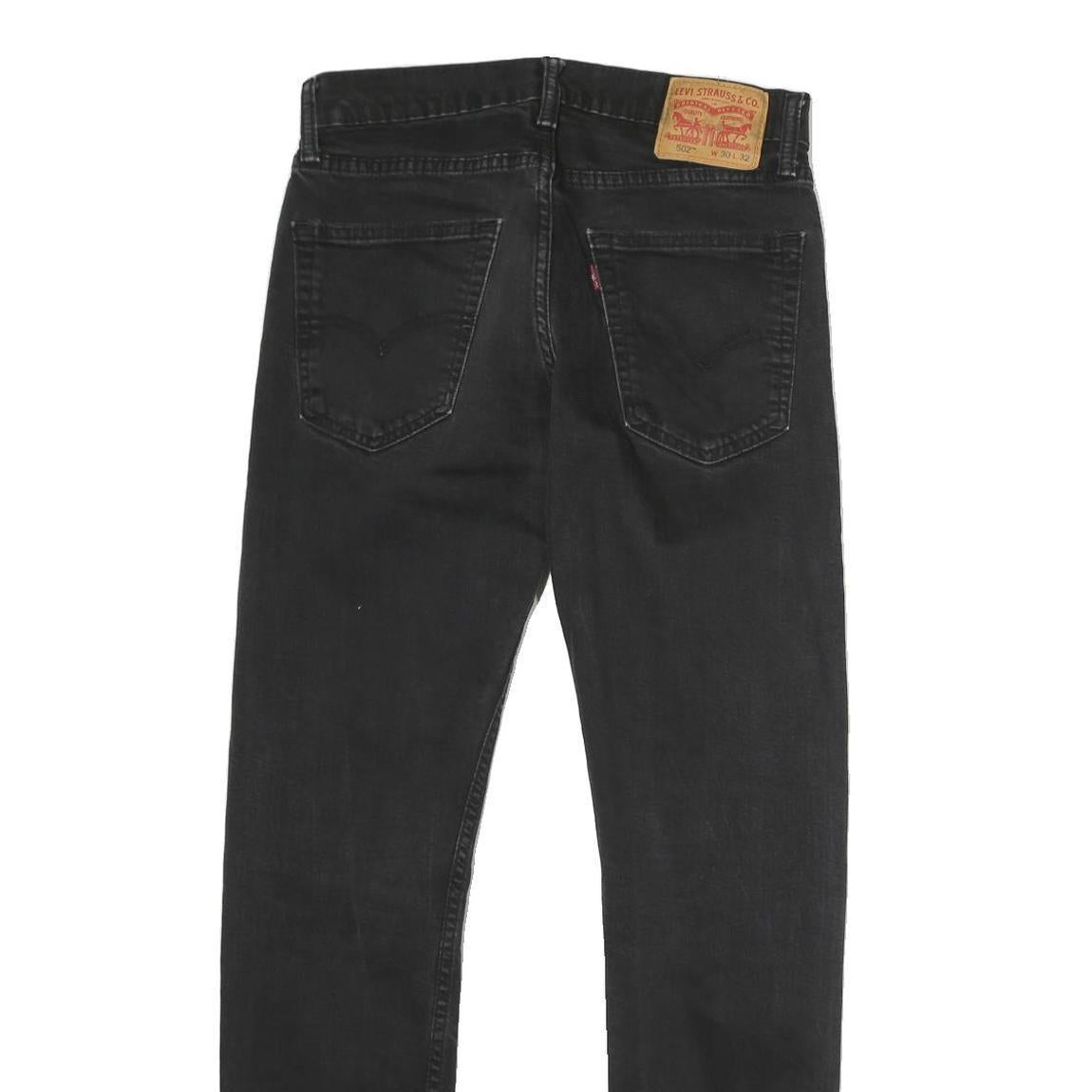 LEVI'S 501 Mens Slim Black Denim Jeans W30 L32 Classic Cotton Zip