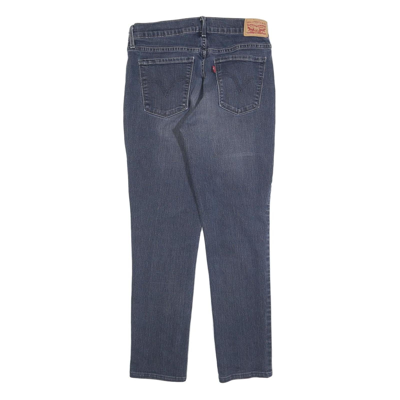 LEVI'S 505 Womens Jeans Blue Regular Straight Denim Medium W28 L27 Classic Fit