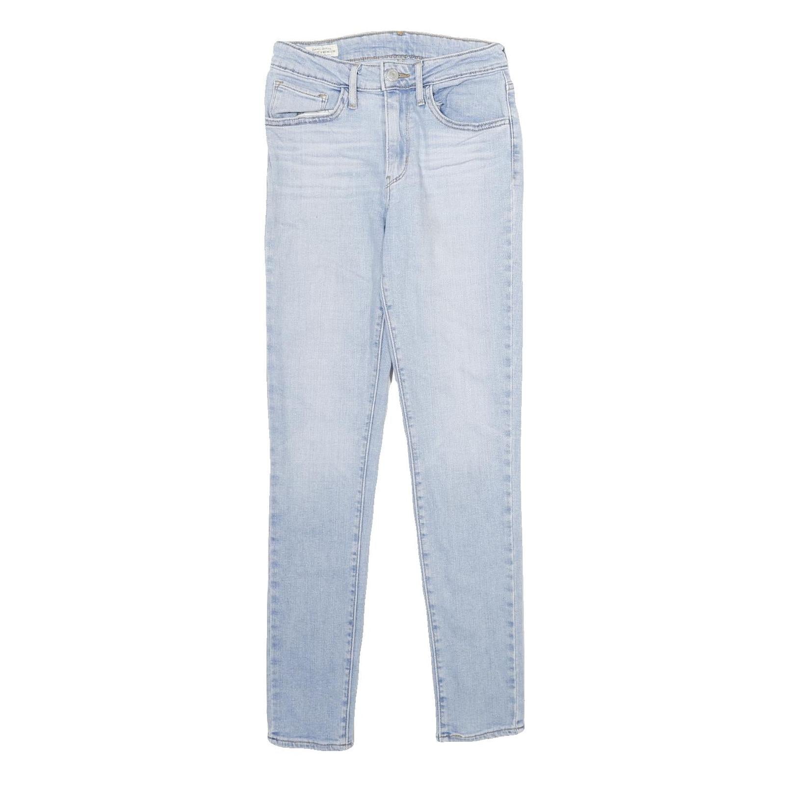 LEVI'S Womens Jeans Blue Slim Skinny Denim Light W25 L30 Classic Comfortable Zip