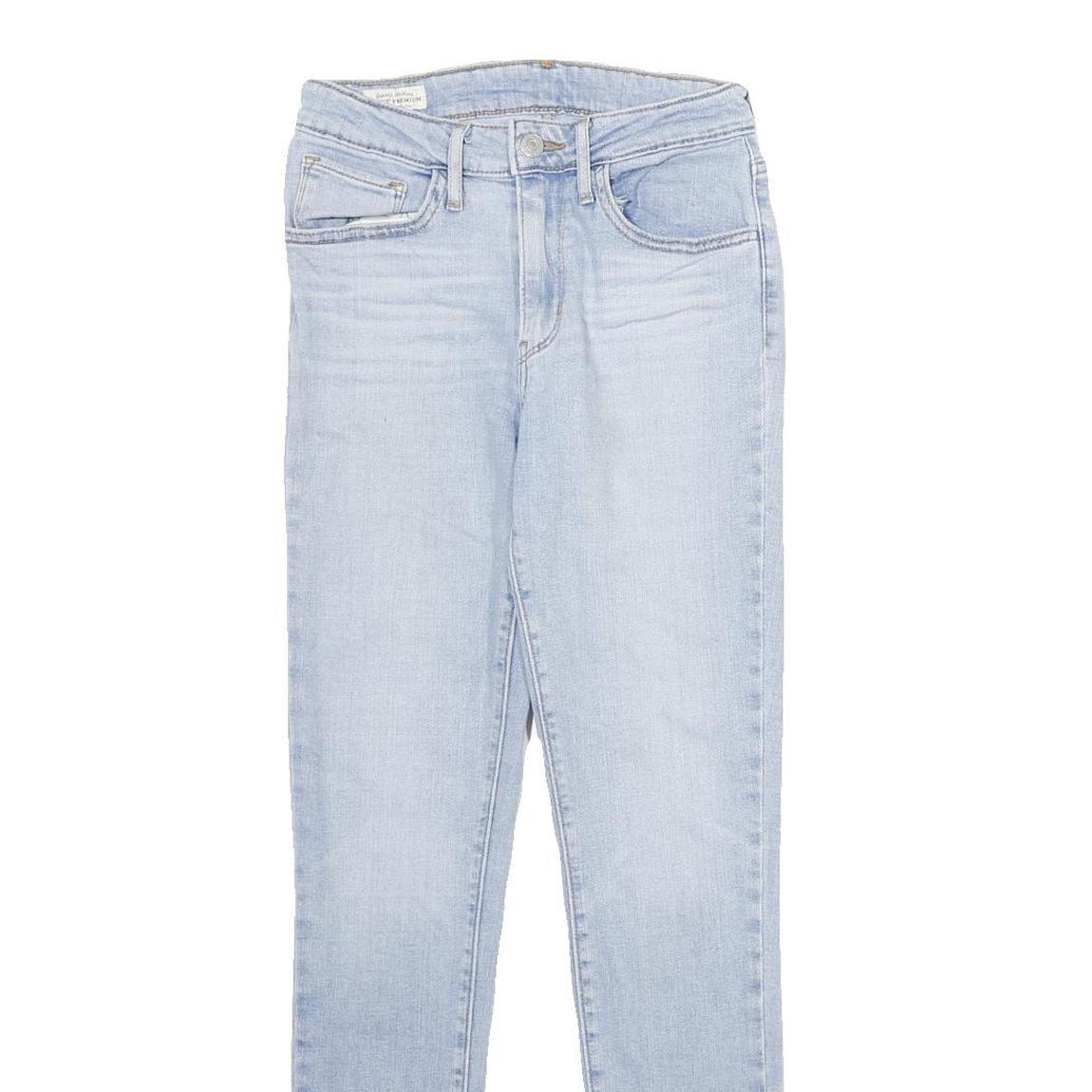 LEVI'S Womens Jeans Blue Slim Skinny Denim Light W25 L30 Classic Comfortable Zip