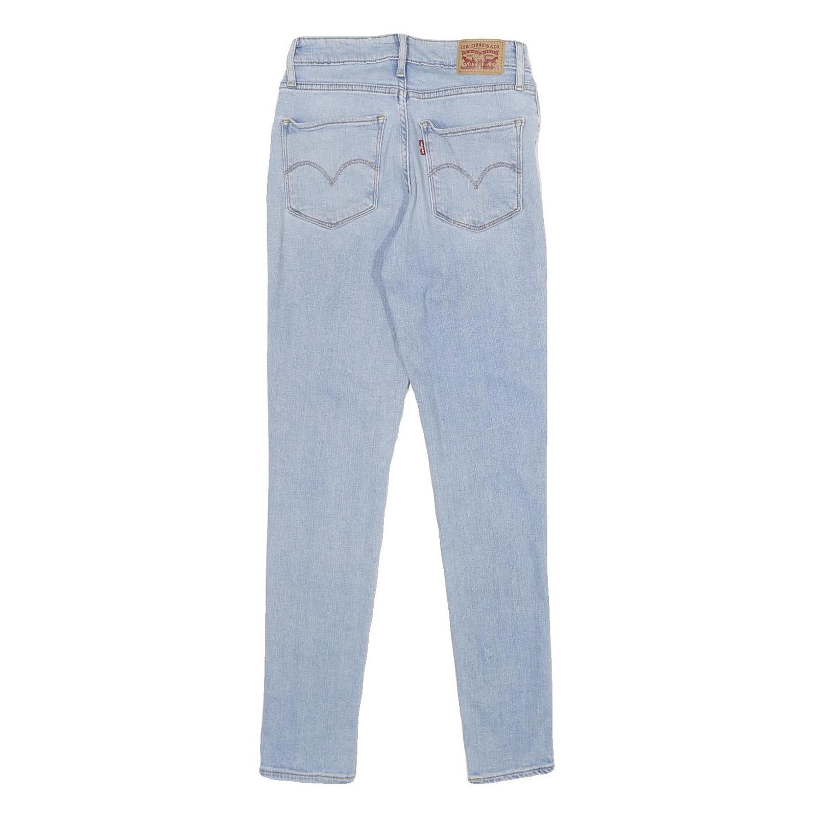 LEVI'S Womens Jeans Blue Slim Skinny Denim Light W25 L30 Classic Comfortable Zip