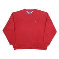 TOMMY HILFIGER Mens Red Crew Neck XL Cotton Blend Sweatshirt Casual Wear