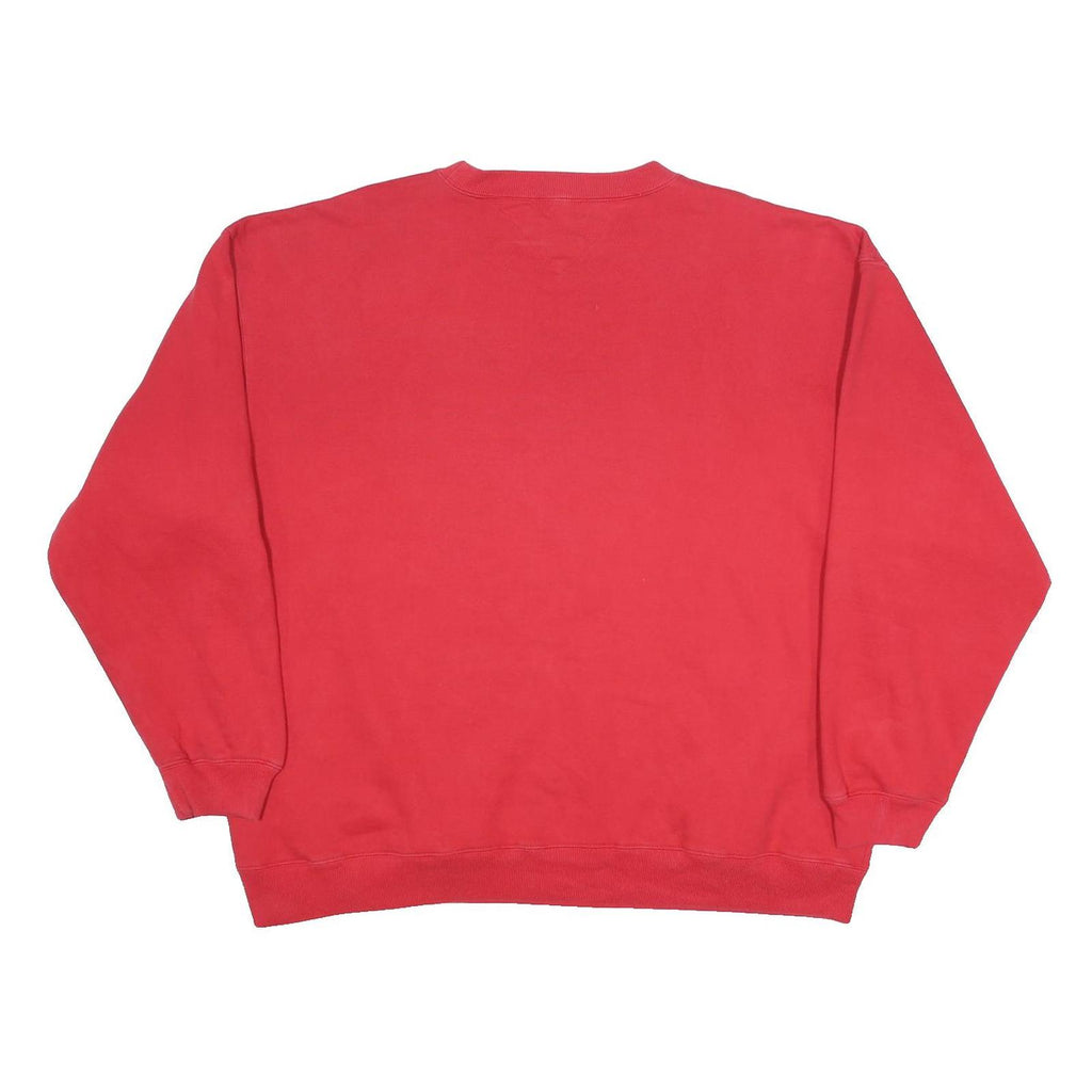 TOMMY HILFIGER Mens Red Crew Neck XL Cotton Blend Sweatshirt Casual Wear