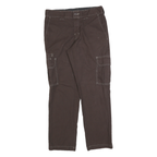 DICKIES Womens Cotton Blend Brown Slim Straight Trousers W30 L30 Workwear